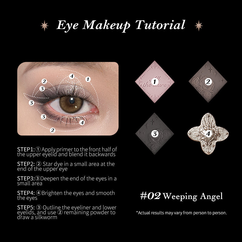 Flower Knows Little Angel Collection Nine-Color Eyeshadow Palette Delicate Matte Glow Shimmer