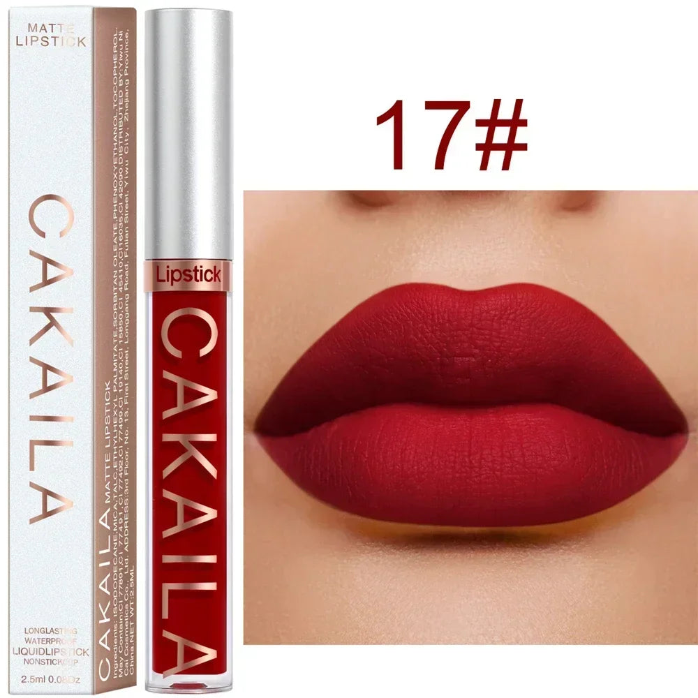 Matte Velvet Lip Glaze Long Lasting Silky Smooth Liquid Lipstick Not Easy To Fade Lip Gloss Makeup
