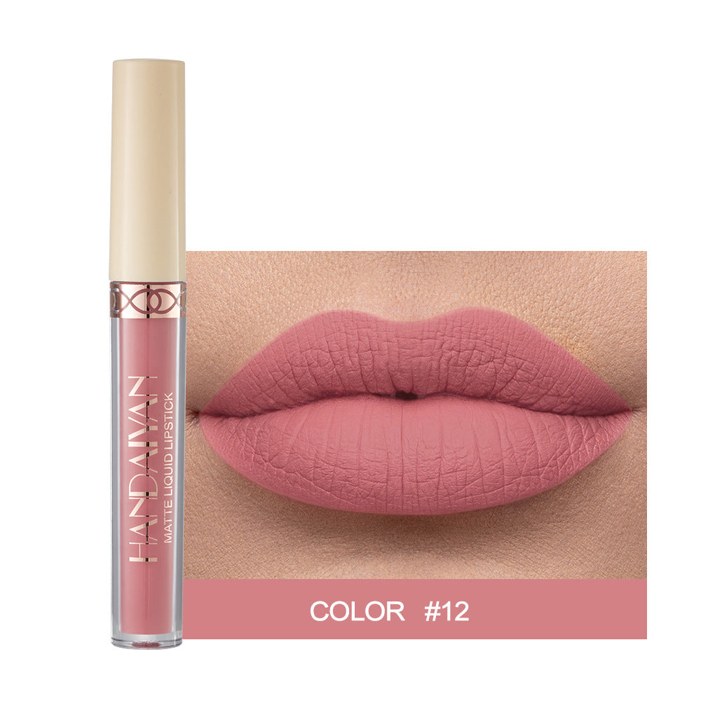 Waterproof Nude Matte Liquid Lipstick Non-stick Cup Lip Tint Makeup Matte Red Lip Gloss Cosmetics Long Lasting Lipsticks