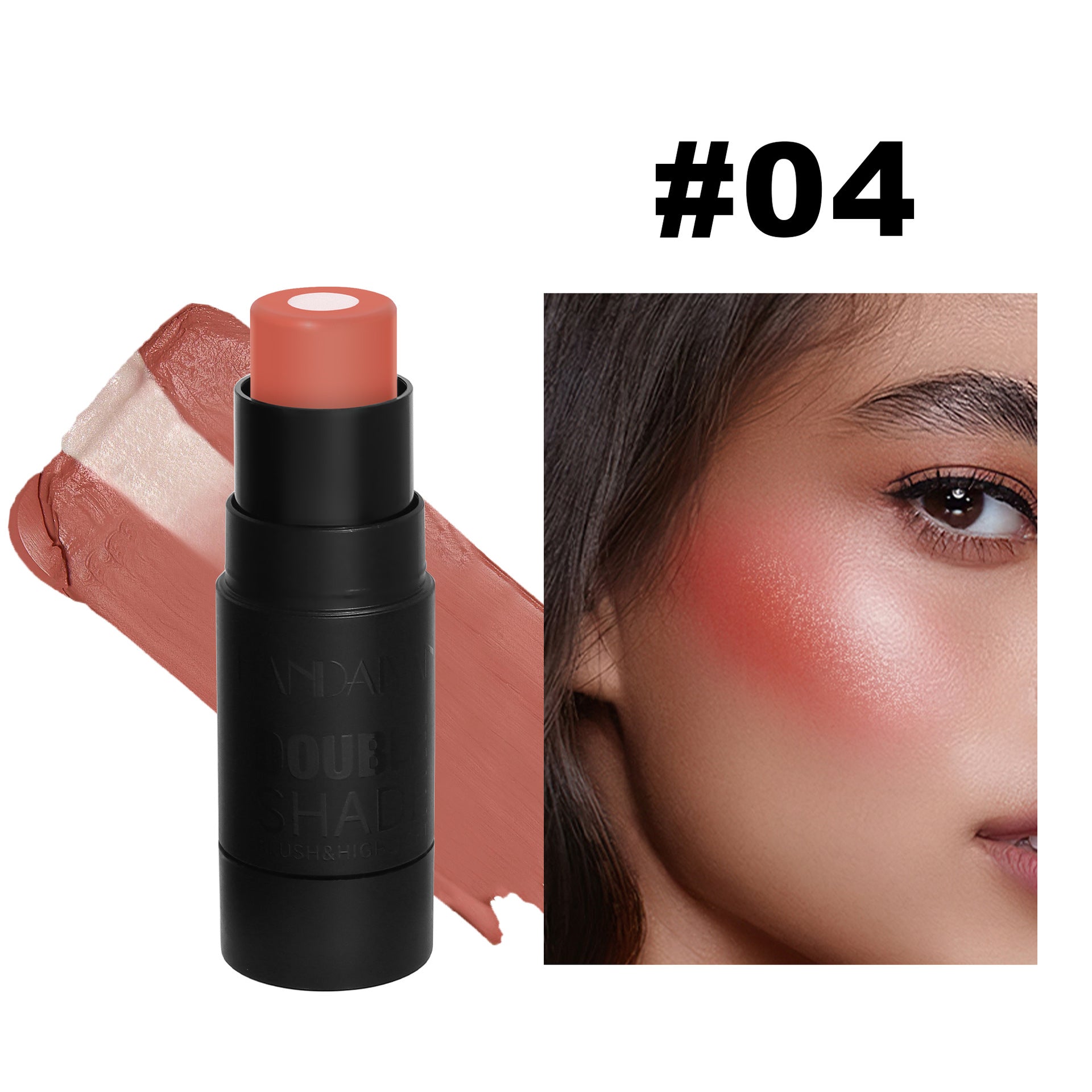 Velvety Sandwich Blush Highlighter Stick Long Lasting Rouge Tint Cream For Cheeks Lips Eyes Easy Blend Natural Look