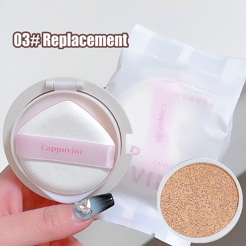 Air Cushion Foundation Full Coverage Waterproof Long-lasting Concealer 3 Colors Cushion Compact Face Makeup