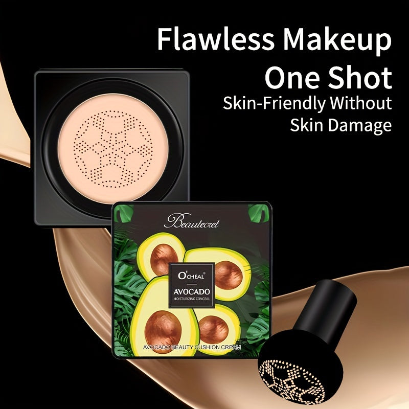 Avocado Mushroom Head Air Cushion  Moisturizing Long Lasting And Hydrating Concealer BB Cream For Brightening Skin