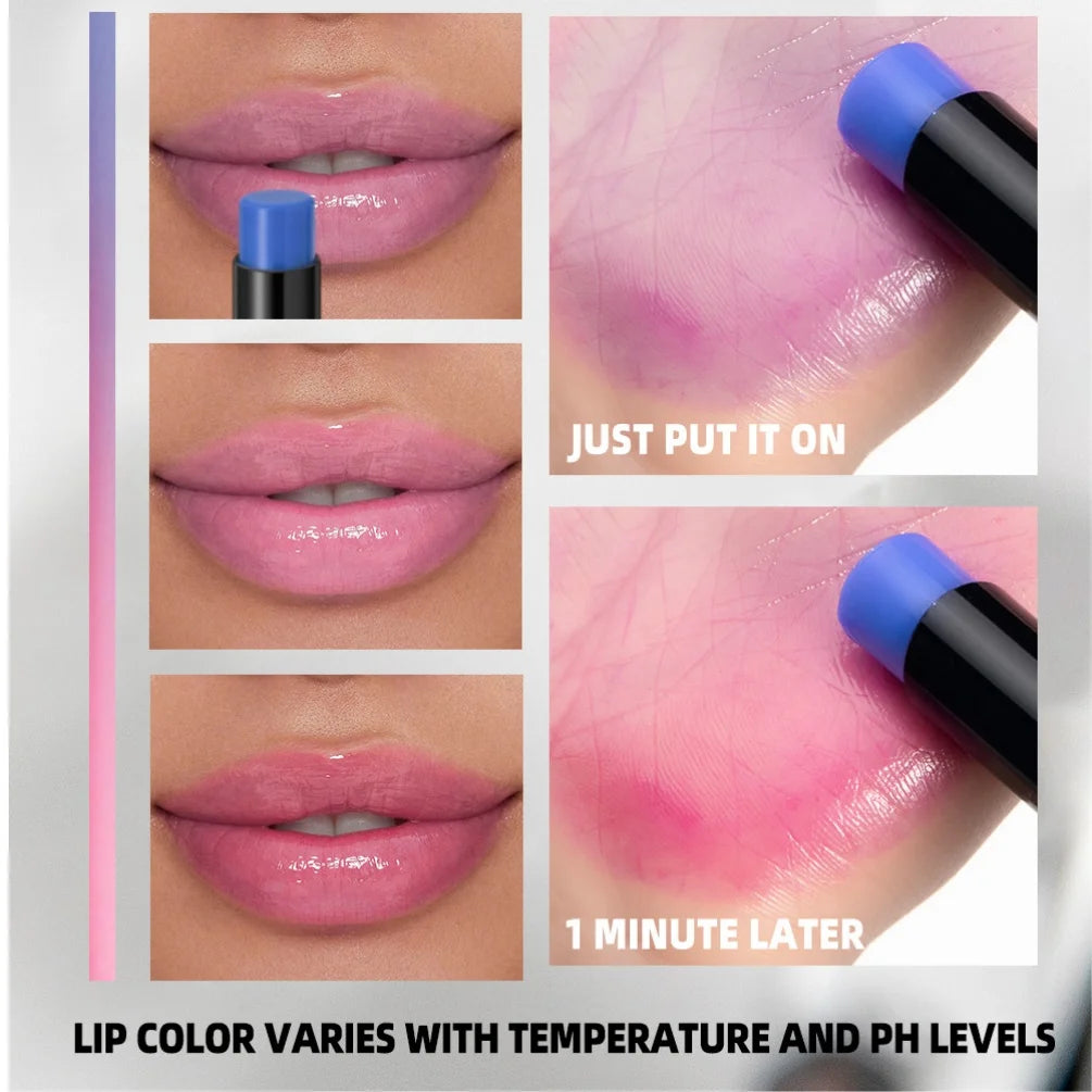 Color Changing Lipstick Moisturizing Long-Lasting pH Shift Lip Balm Nourishing Lip Stain Tint - Magic Cosmetic Makeup