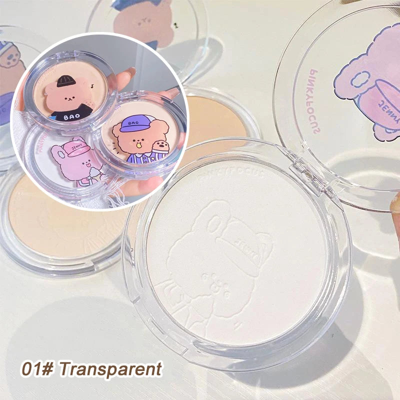 Face Oil Control Matte Makeup Powder Moisturizing Press Powder Nature Brighten Skin Tone Waterproof Lasting Setting Loose Powder