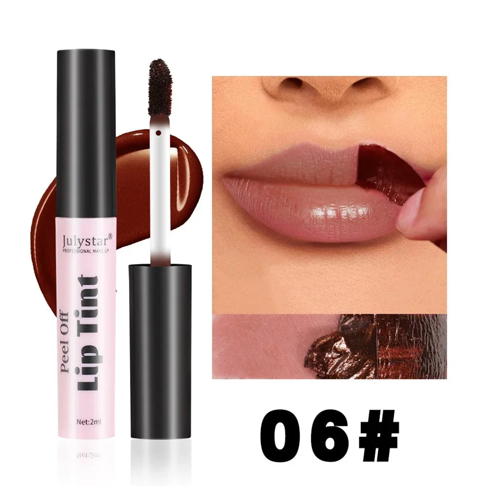 Matte Lip Liner Peel Off Tattoo Lipgloss Waterproof Velvet Lip Tint Red Brown Not Easy Fade Lip Stain Outline Contour Cosmetic