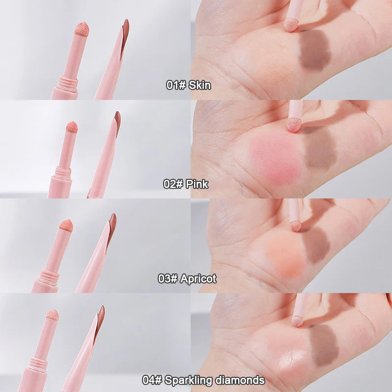 Double-end Lying Silkworm Eyeliner Pencil Diamond Glitter Matte Pink Eye Shadow Pen Brightening Cream Shadow Highligher Makeup