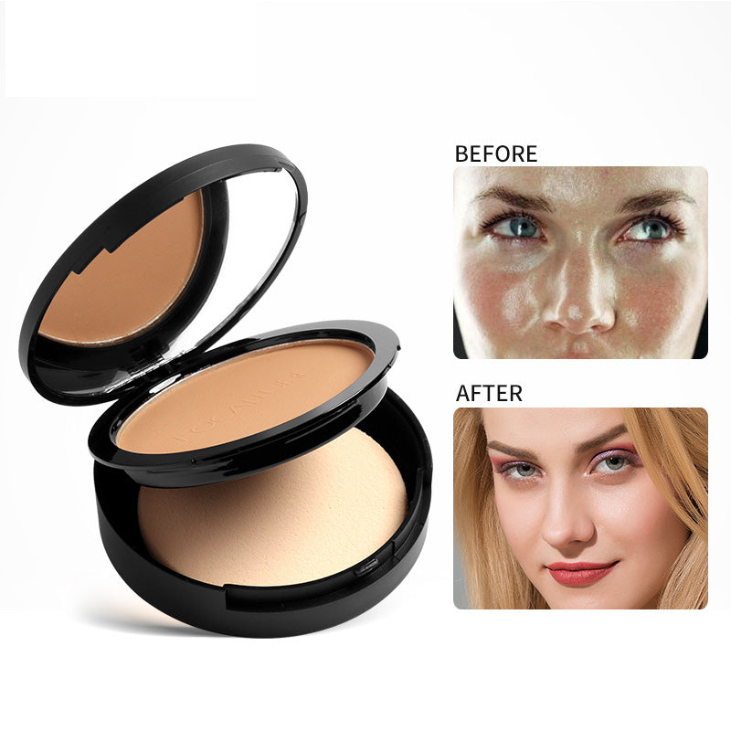 3 Colors Make Up Face Powder Brighten Oil-control Nude Makeup Pressed Powder Foundation Makeup Base Cosmetics