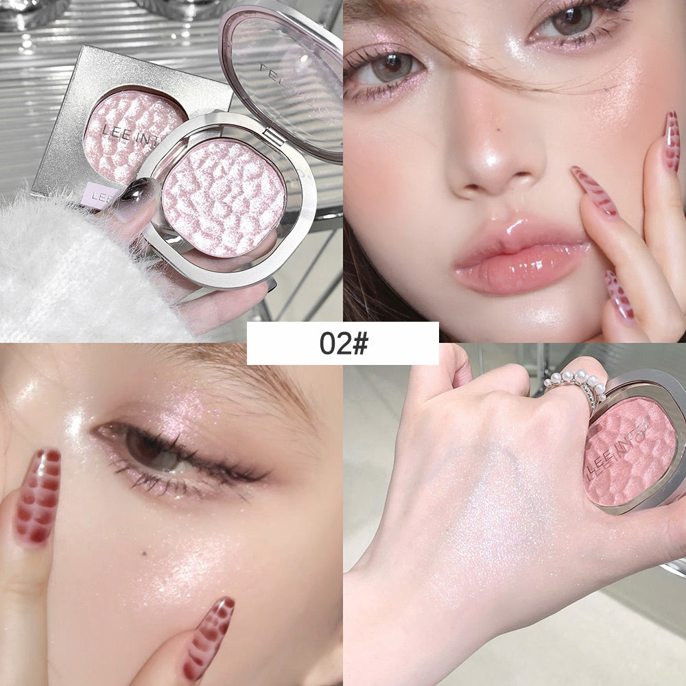 Highlighting Powder Pearlescent Fine Mashed Soft Texture  Non-flying Powder Brightening Long-lasting Highlighter Palette