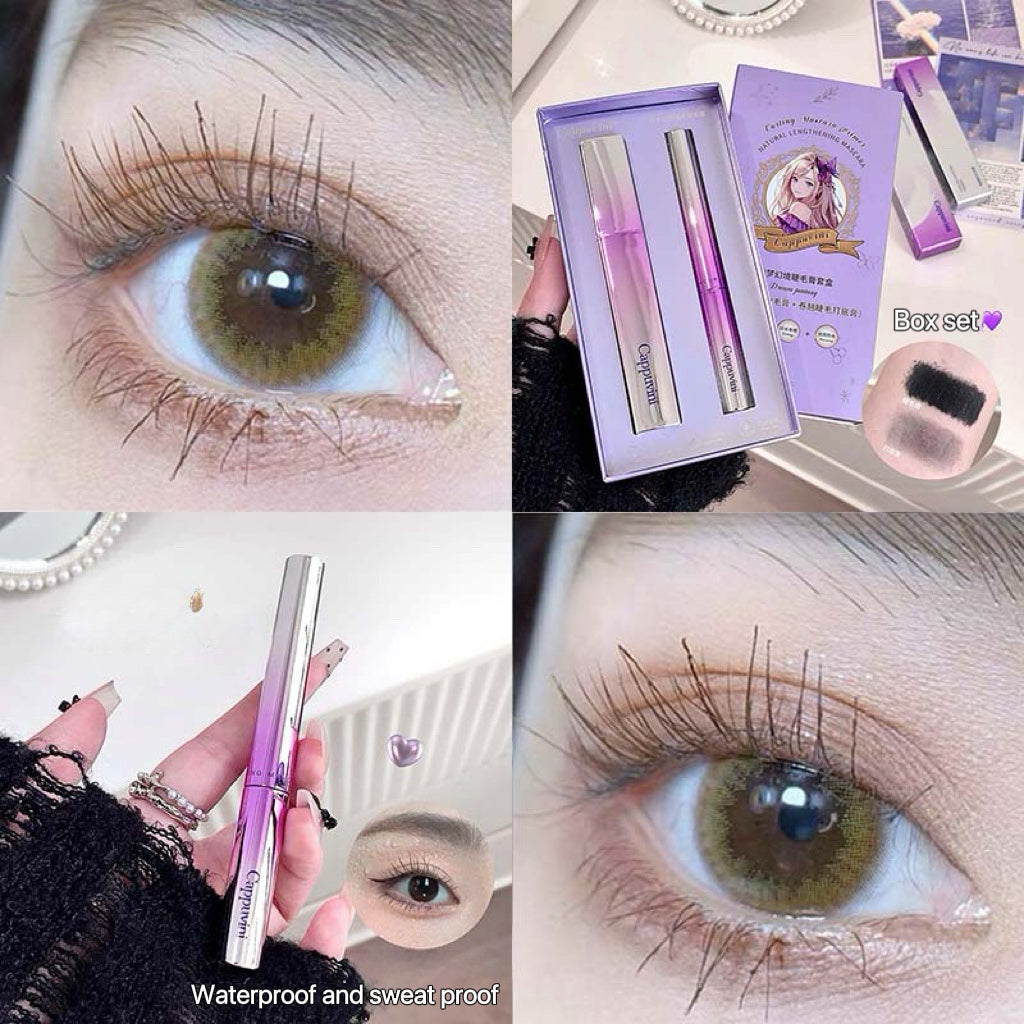 Waterproof Mascara Curling Primer Set Lengthening Volumizing Eyelash Extension Black Brown Natural Eyelash Enhance Smudge-Proof