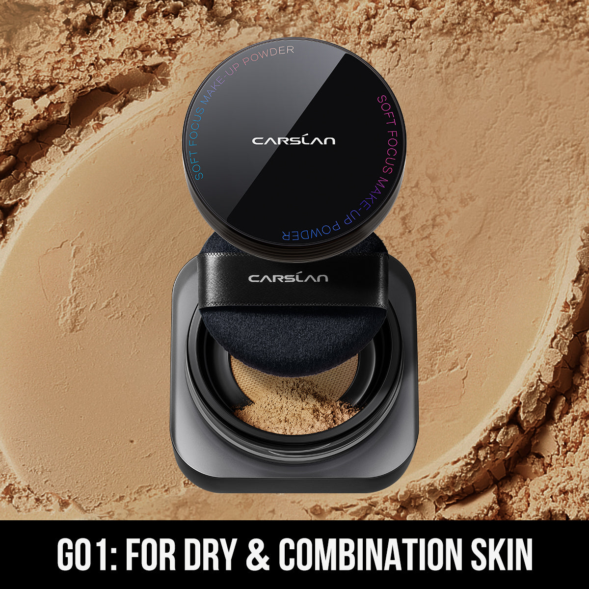 Black Magnetic Translucent Loose Setting Powder Makeup Waterproof Long Lasting Matte Oil Control Finishing Face Powder