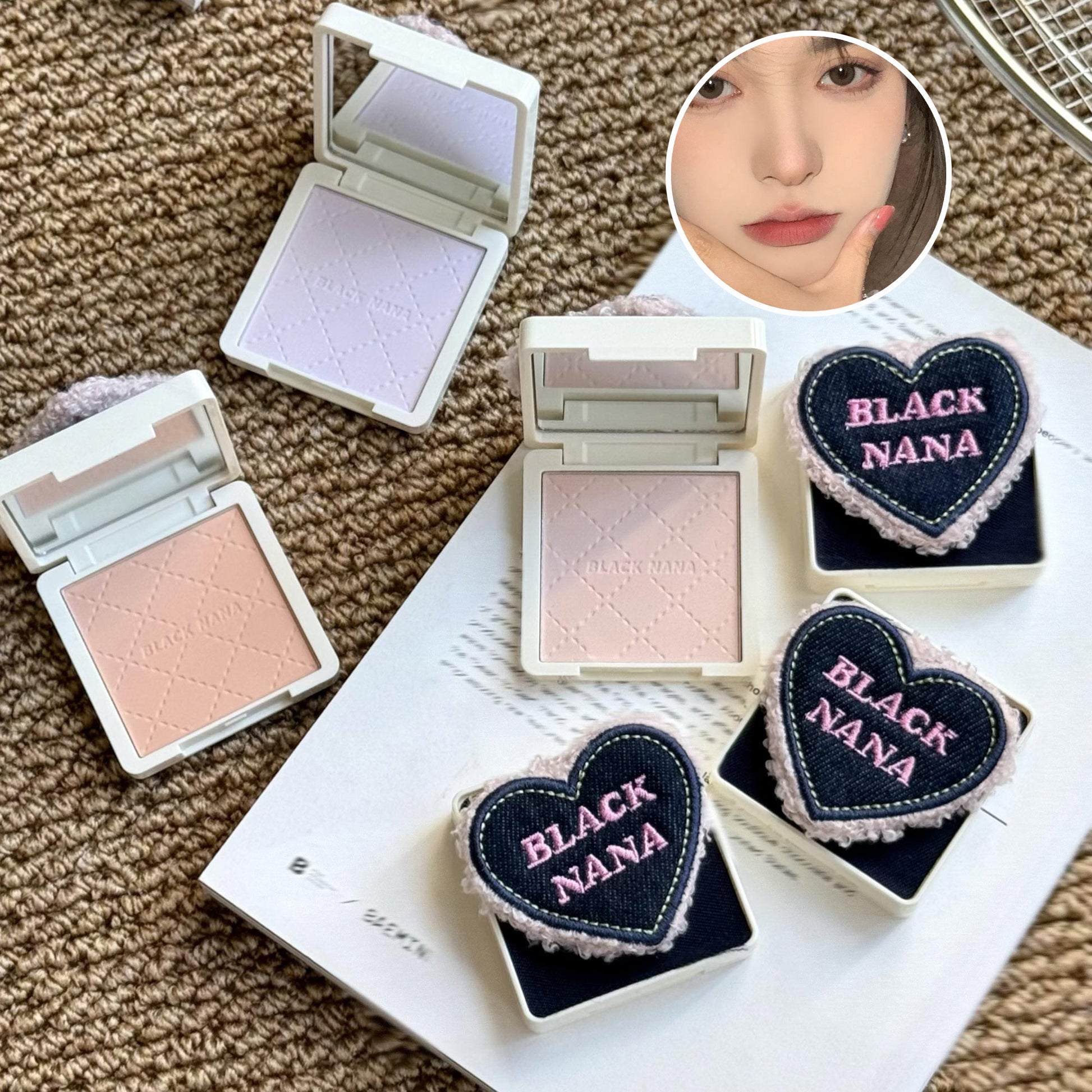 Denim Air Lock Makeup Powder  Makeup-setting and Long-lasting  Soft-focus Matte Naural Loose Powder