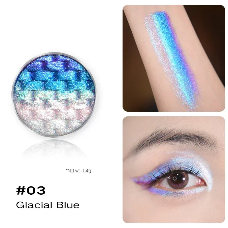 Rainbow Duochrome Eyeshadow New 5 Colors Shimmer Multichrome Long-lasting Eye Shadow Cosmetic Makeup for Women