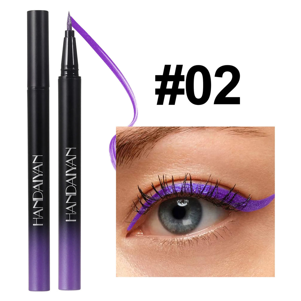 Diamond Shiny Eye Liner Eyeshadow Waterproof Quick-dry Silver Gold Metellic Pearlescent Liquid Eyeliner Silkworm Brighten Makeup