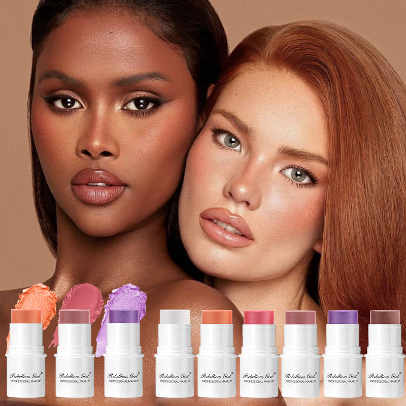 Lazy highlighter  sun-bleached rouge  pearlescent blush   blush stick  ingle-color matte blush  easy to color  durable and waterproof