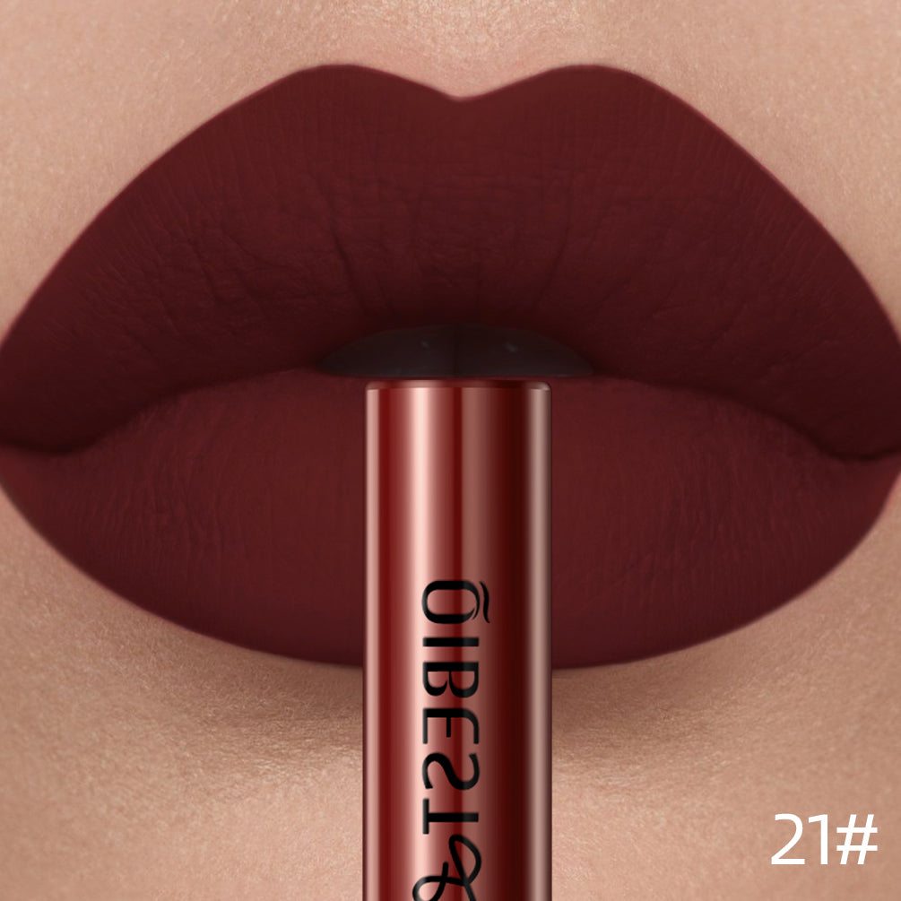 Sexy Red Matte Lip Gloss Long Lasting Velvet Liquid Lipstick Lip Makeup Women Beauty Nonstick Cup Waterproof Lipgloss Hot