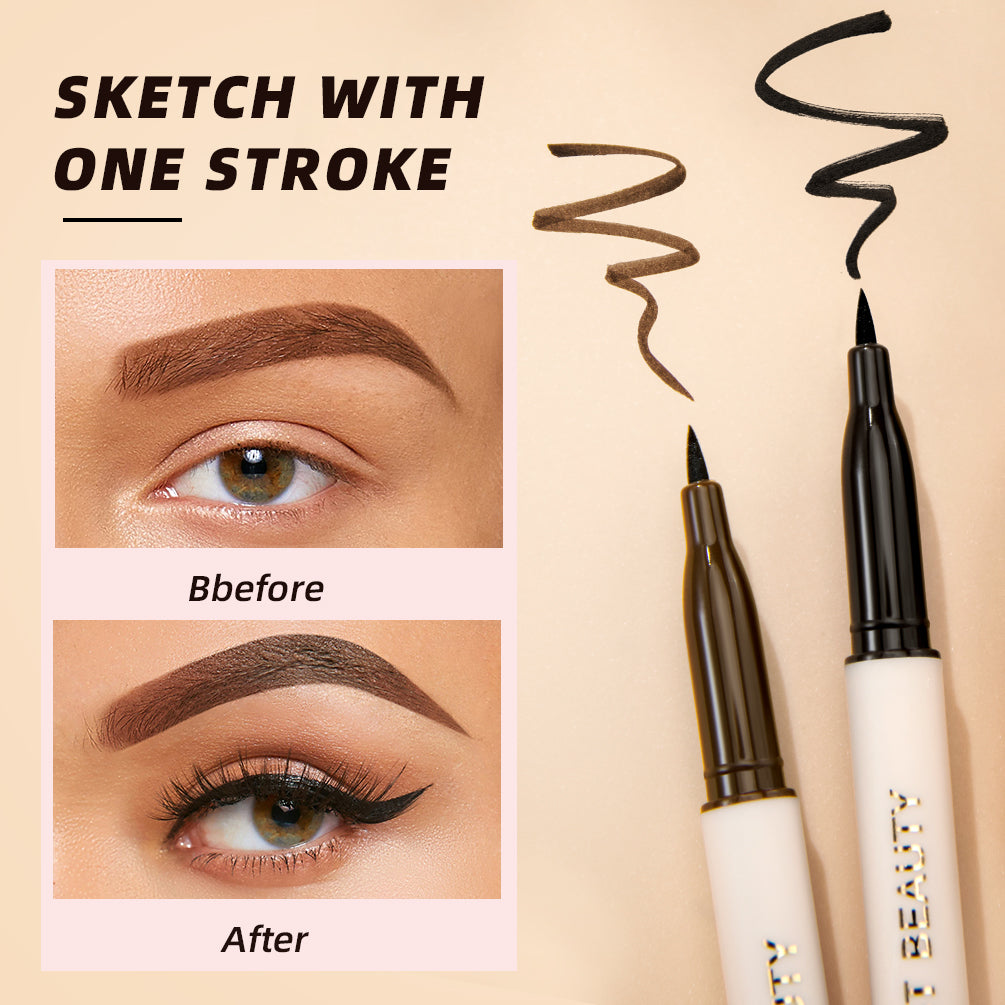 Ultra Fine Eyeliner Pencil Liquid Eye Liner Waterproof Smudgeproof Quick Drying 12 Hour Wear Eyeliner Easy
