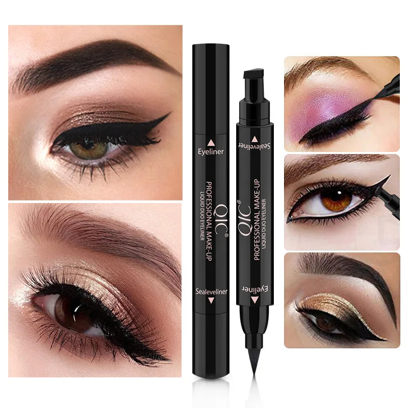 Eyeliner Stamp Liquid Eyeliner Pencil Double Headed Makeup Stamps Seal Pen Eyeliner Pencil Long-lasting Waterproof