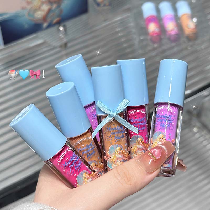 Pink Purple Soft Cream Blush Makeup Velvet Mousse Liquid Blusher Apricot Cheek Tint Rouge Cream Matte Natural Smooth Blush Stick