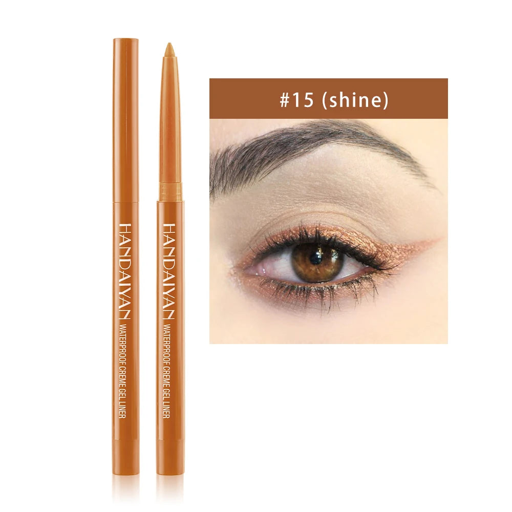 Option Matte Eyeliner Gel Pencil Easy to Wear Colorful White Yellow Blue Eye Liner Pen Cream Makeup Cosmetics