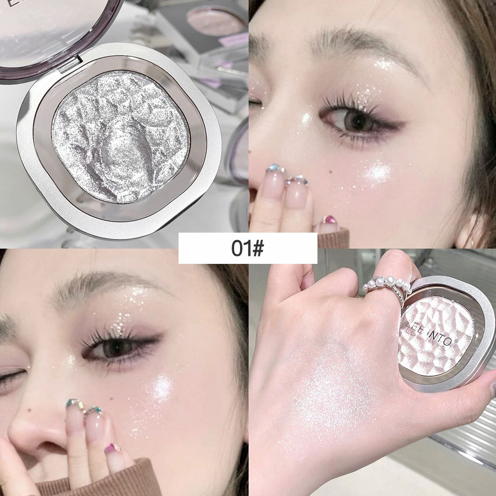 Highlighting Powder Pearlescent Fine Mashed Soft Texture  Non-flying Powder Brightening Long-lasting Highlighter Palette