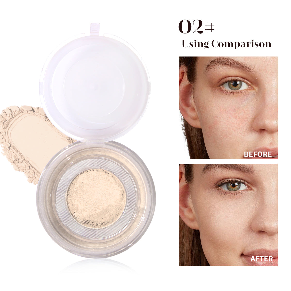 Sweet Heart Powder - Energetic Soft-Skin Airy Loose Powder Oil-Control Sweat-Proof Waterproof Long-Lasting Setting Powder