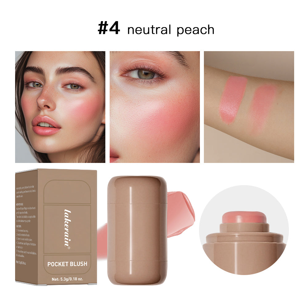 Pink Beauty Multi-use Blush Stick For Lips Cheek Long-lasting Hydrating Highlights Brighten Soft Natural Flush Cream Blush Stick