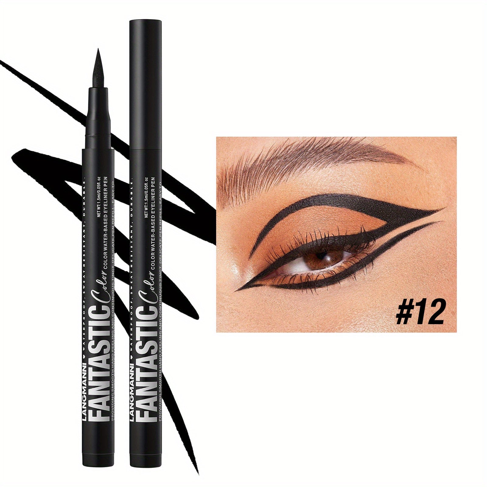 1 pcs waterproof  quick-drying  oil-proof and non-smudging long-lasting ultra-fine eyeliner  eyeliner pen  Makeup