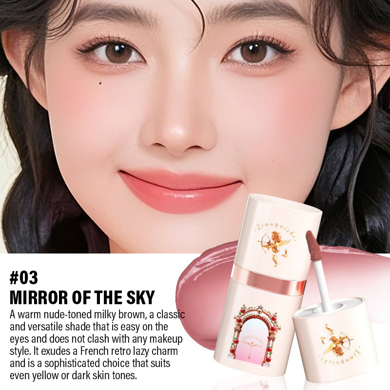 Cherry Red Liquid Blush Stick Creamy Cheek Tint Silky Matte Finish Longwear Hydration Brighten Contour Makeup Cosmetics