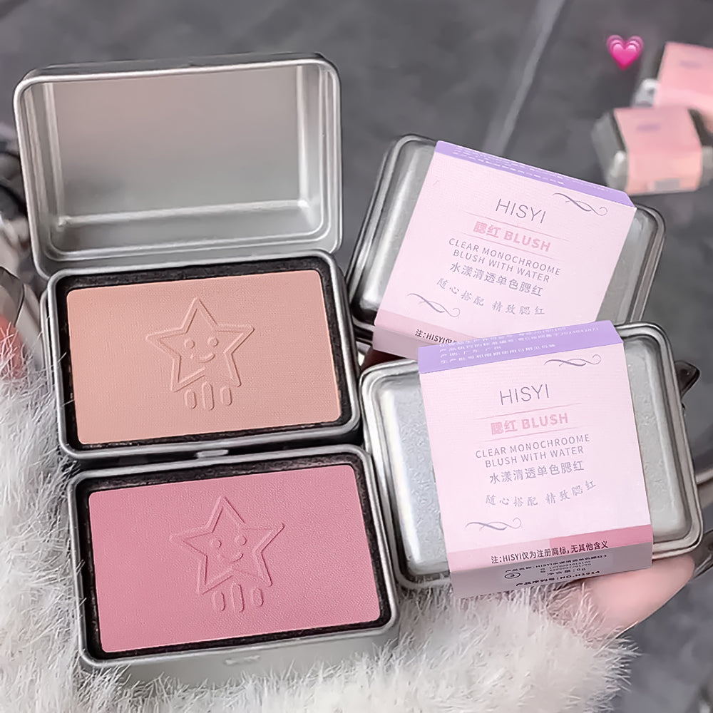 Iron box monochrome blush low saturation light pink nude pink girl clear and white