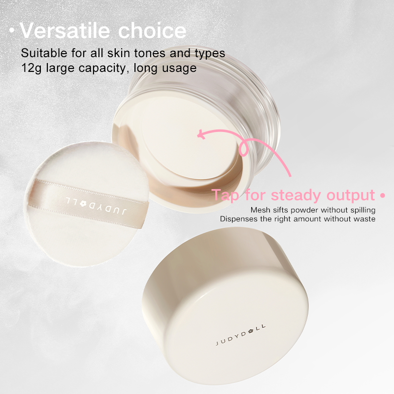 Translucent Loose Setting Powder Long-Lasting Matte Finish Oil Control, Large Size Blurring Sweat-Proof
