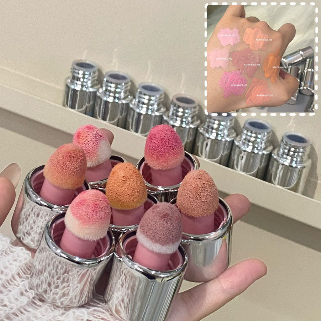 Low Saturation Matte Liquid Blush Water Light Cheek Cream Smooth Blush Big Sponge Brush Head Easy To Apply Natural Rouge Makeup