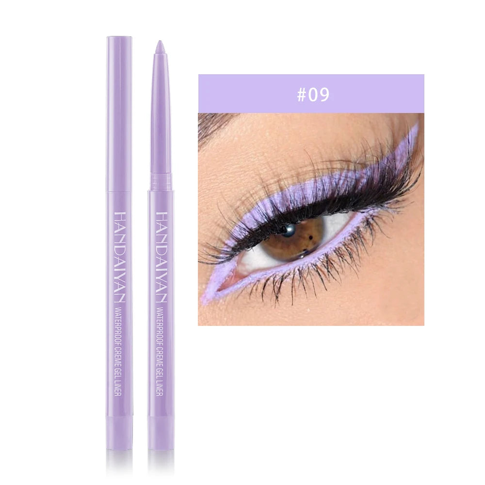 Option Matte Eyeliner Gel Pencil Easy to Wear Colorful White Yellow Blue Eye Liner Pen Cream Makeup Cosmetics