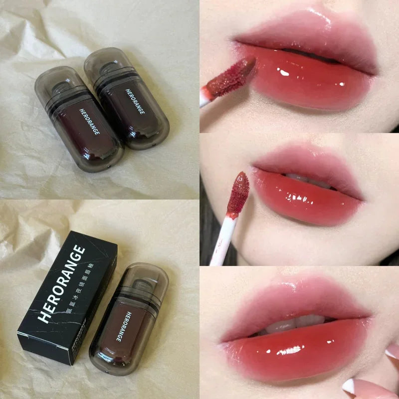 Misty Ice Night Mirror Lip Gloss Long Lasting Not Fade Lip Tint Water Gloss Glass Lipstick Blood plasma Lip Makeup Cosmetics