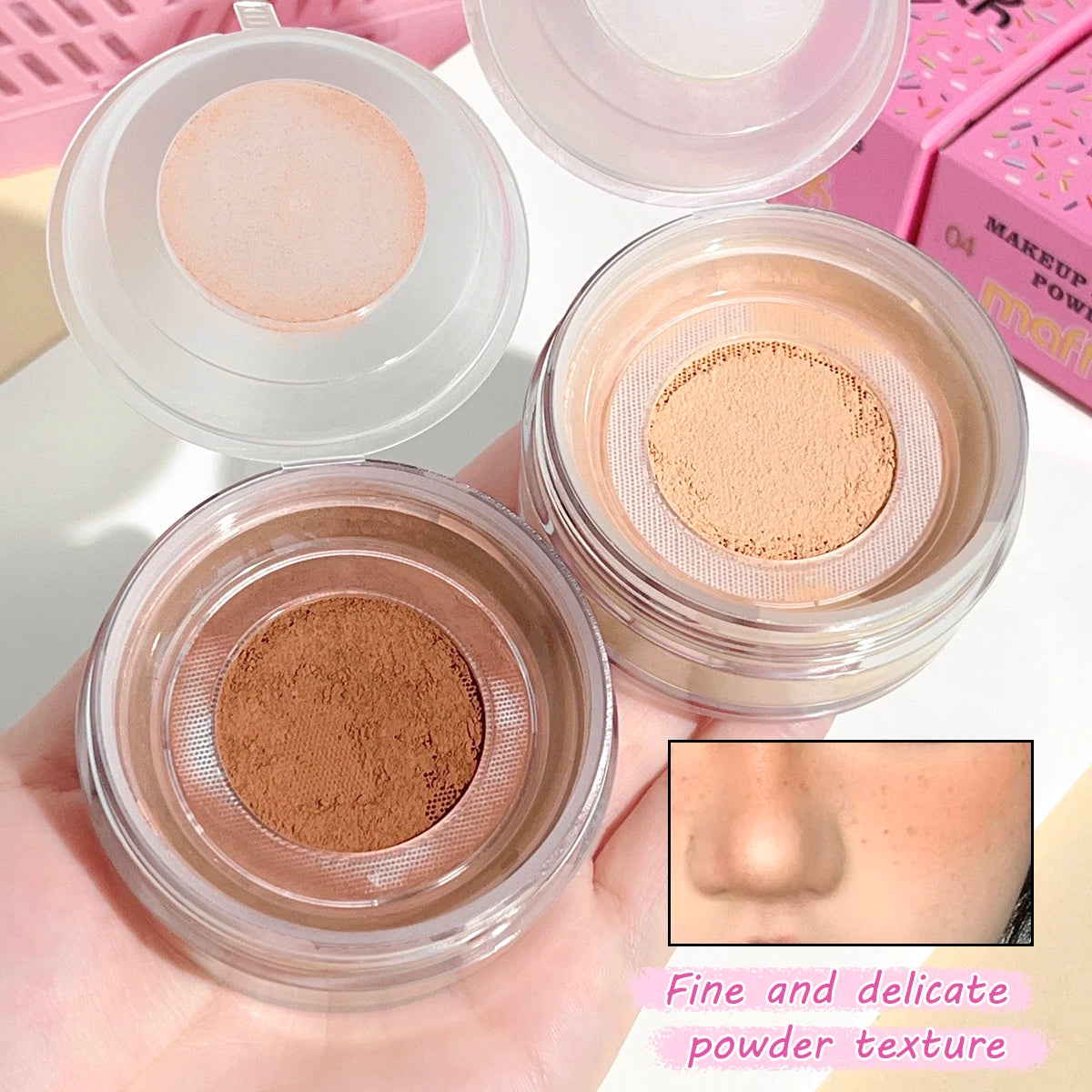 Sweet Heart Powder - Energetic Soft-Skin Airy Loose Powder Oil-Control Sweat-Proof Waterproof Long-Lasting Setting Powder