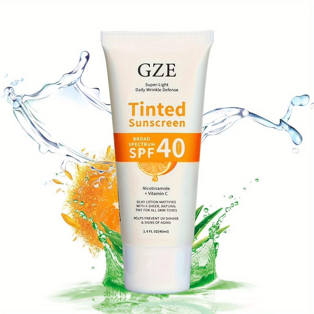 Vitamin C Tinted Sunscreen with SPF 40 | Hydrating Mineral Sunscreen With Zinc Oxide & Titanium Dioxide | Healthy Glow