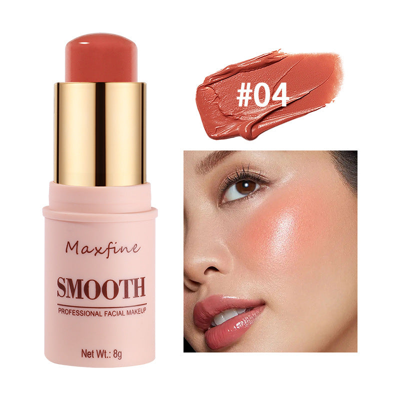 Smooth Blush Stick Naturally Saturated Long-lasting Waterproof Easy to Wear Matte Blush 3 in 1 Makeup Used On Lips Eyes Cheeks