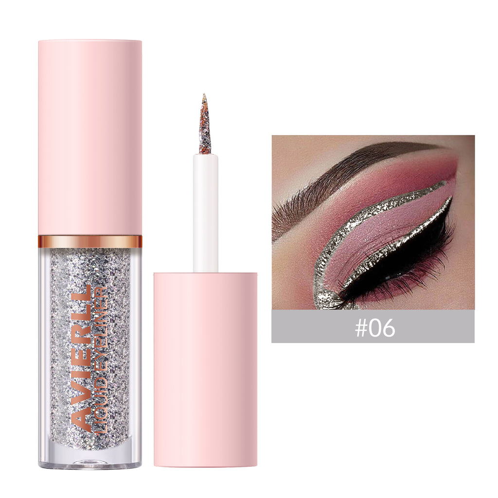 Glitter Liquid Eyeliner Pen - Long-Lasting  Smudge-Proof  Waterproof  Fast-Drying Easy-to-Use Eye Makeup with Golden Colour