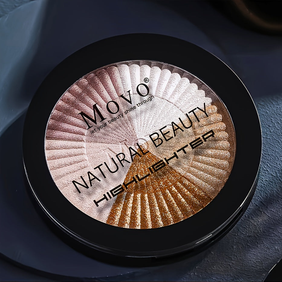 Highlighter Powder Makeup Palette 5 Colors Shimmer Glitter Highlighter Palette High Pigment Face Illuminator Makeup