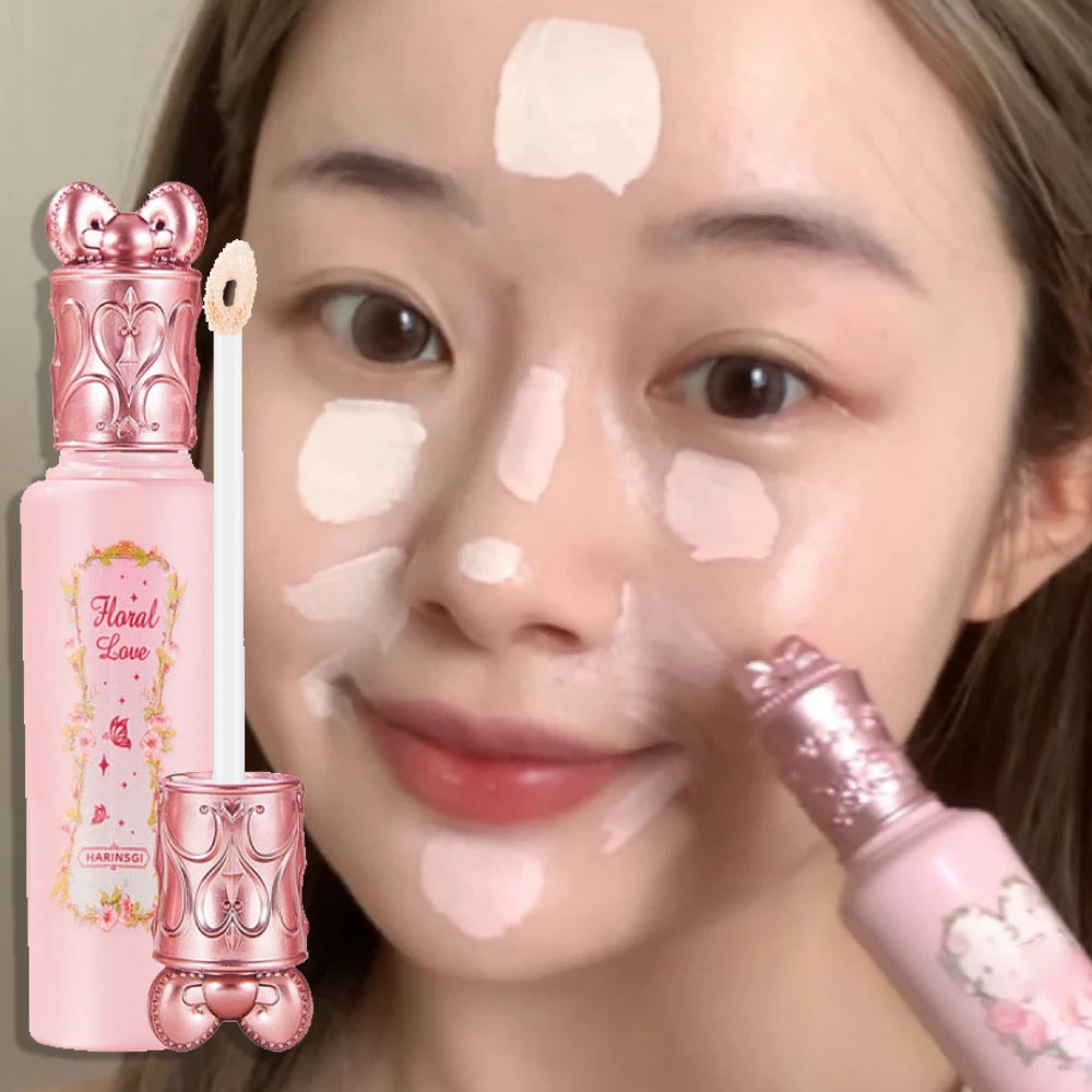 Pink Liquid Concealer Stick Moisturizing Waterproof Brightening Concealer Cream Lasting Cover Acne Spot Dark Circles Face Makeup