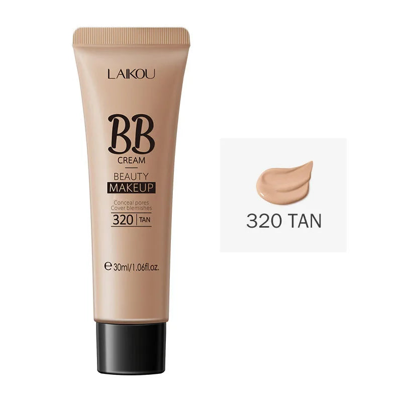 BB Cream 18 Hour Longlasting Liquid Foundation Waterproof Anti-acne Marks Flawless Natural Face Base Makeup Moisturize