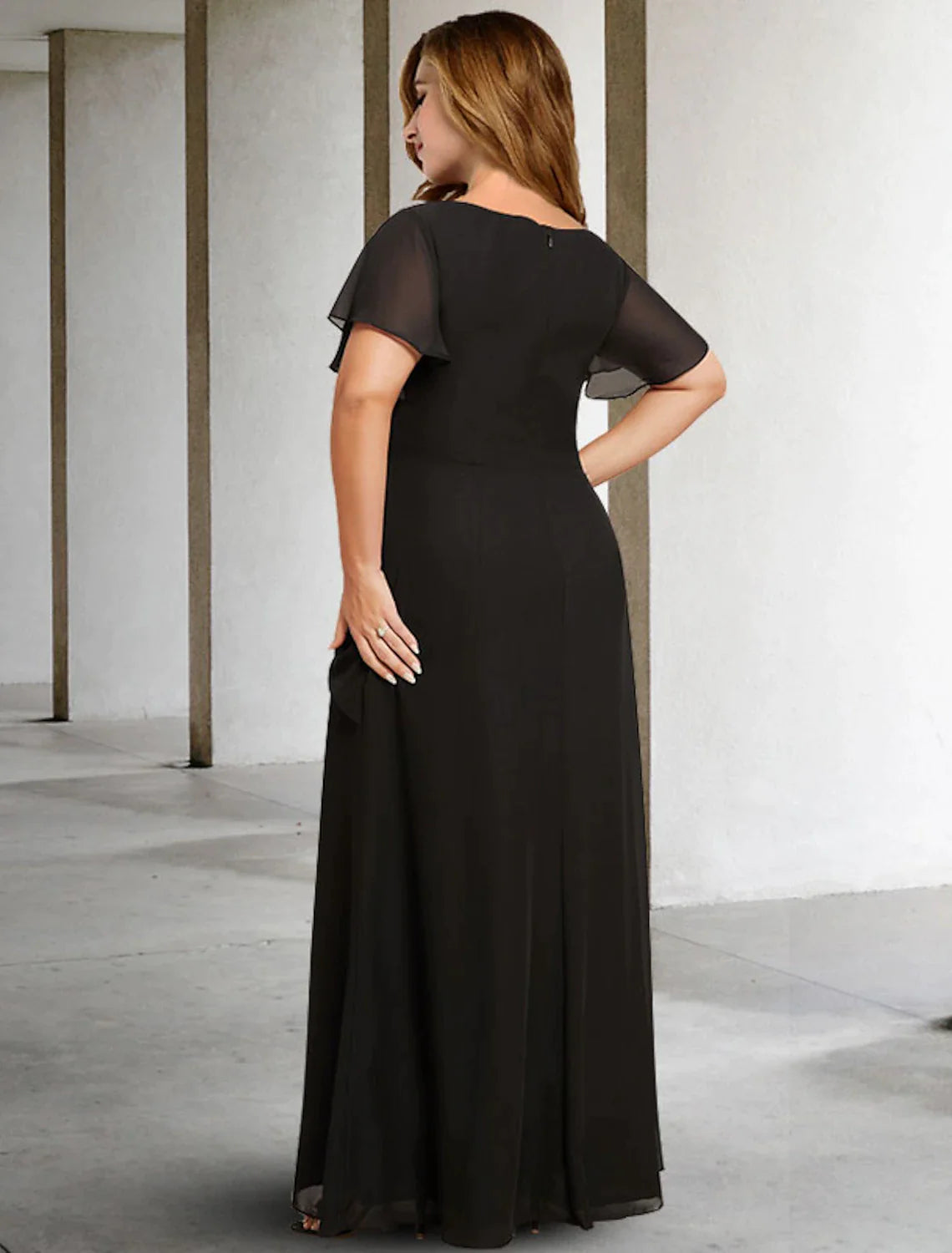 A-Line Mother of the Bride Dresses Plus Size Hide Belly Curve Elegant ...