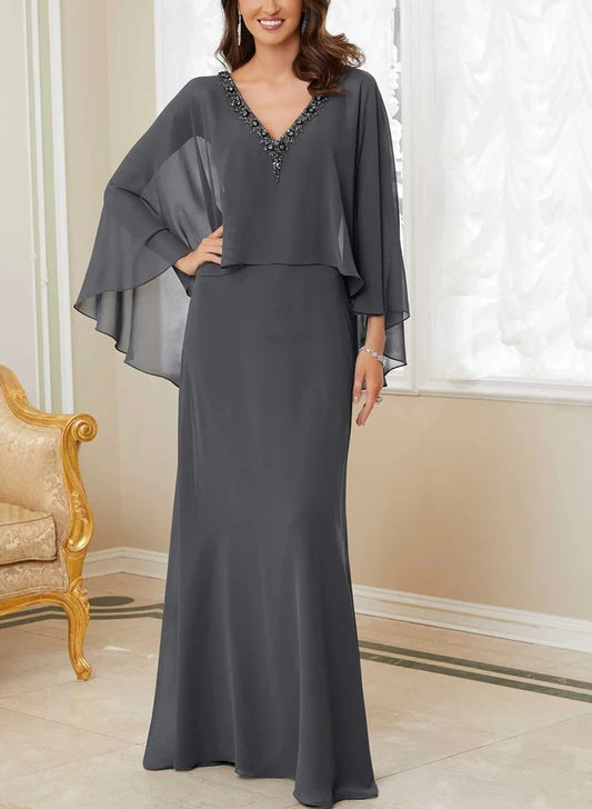 A-Line V-Neck Mother Of The Bride Dresses