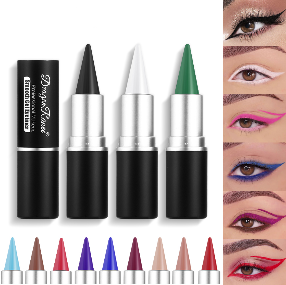 12color Matte Eyeliner Pencil & Solid Gel | Smudge-Proof Long-Lasting Formula | Easy to Apply for Precise lipstick-1